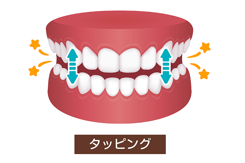 上下の歯をカチカチと合わせるタイプ